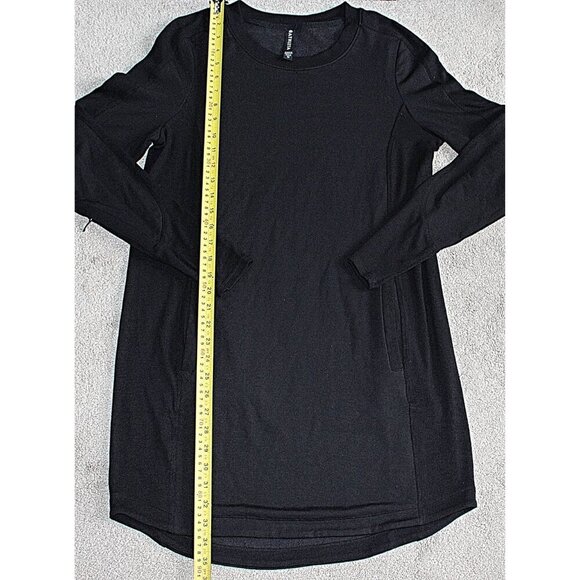 Athleta - Balance Sweatshirt Dress in Black, size Medium. Style 599867. - Picture 8 of 13